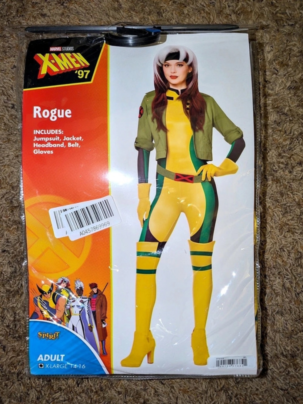 Spirit Halloween Adult Rogue Costume - X-Men '97 - size XL